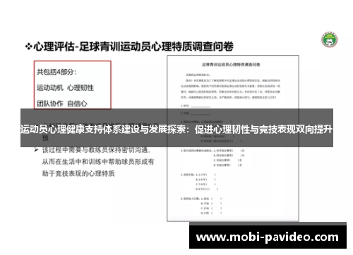 运动员心理健康支持体系建设与发展探索:促进心理韧性与竞技表现双向提升 运动员心理健康支持体系建设与发展探索:促进心理韧性与竞技表现双向提升